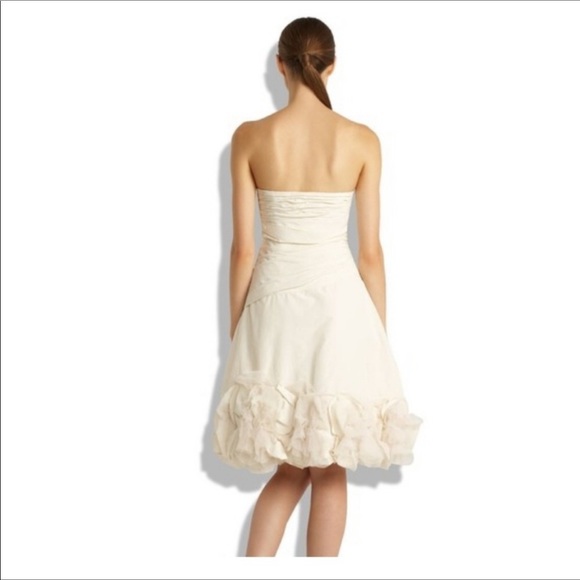 BCBG TULLE 3D Floral Short wedding Dress Bridal 2 - Picture 2 of 12